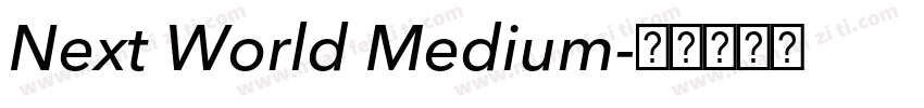 Next World Medium字体转换